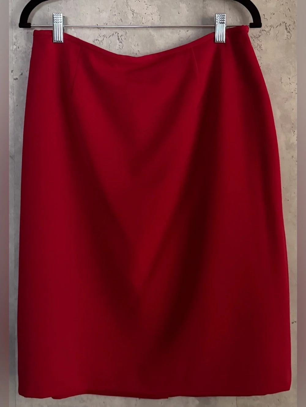 Vtg Liz Claiborne Red Skirt Suit 12P Ofc  Siren Career Church Zip Blazer Skirt